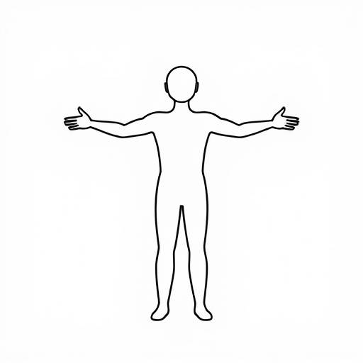 Icono de accesibilidad: una figura humana estilizada con los brazos extendidos.